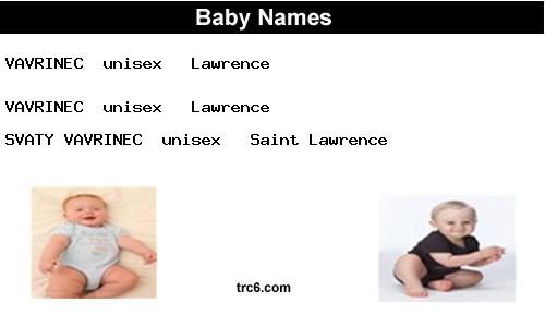 vavrinec baby names